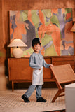 Baju Melayu Kids Majestic Bespoke Fit - Ashley Blue