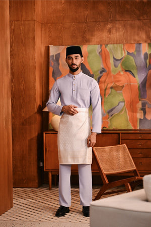 Baju Melayu Majestic Bespoke Fit - Light Lavender