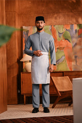 Baju Melayu Majestic Bespoke Fit - Ashley Blue