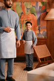 Baju Melayu Kids Majestic Bespoke Fit - Ashley Blue