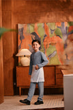 Baju Melayu Kids Majestic Bespoke Fit - Ashley Blue