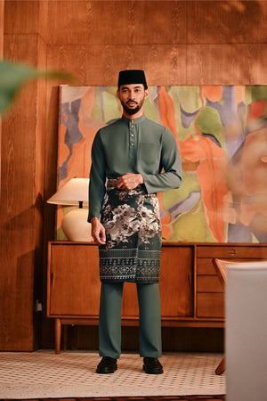 Baju Melayu Majestic Bespoke Fit - Stormy Sea