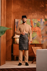 Baju Melayu Teluk Belanga Deluxe Smart Fit - Latte