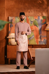 Baju Melayu Teluk Belanga Deluxe Smart Fit - Ash Rose