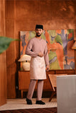 Baju Melayu Teluk Belanga Deluxe Smart Fit - Ash Rose