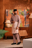 Baju Melayu Teluk Belanga Deluxe Smart Fit - Ash Rose