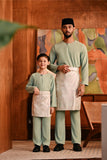 Baju Melayu Teluk Belanga Deluxe Smart Fit - Granite Green