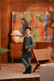 Baju Melayu Kids Teluk Belanga Deluxe Smart Fit - Stormy Sea