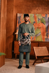 Baju Melayu Teluk Belanga Deluxe Smart Fit - Stormy Sea