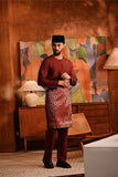 Baju Melayu Teluk Belanga Modern Smart Fit - Ashley Burgundy