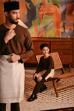 Baju Melayu Kids Teluk Belanga Modern Smart Fit - Chesnut