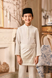 Baju Melayu Kids Luxury Bespoke Fit - Off White