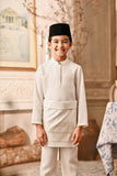 Baju Melayu Kids Luxury Bespoke Fit - Off White