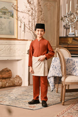 Baju Melayu Kids Luxury Bespoke Fit - Spice Red