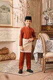 Baju Melayu Kids Luxury Bespoke Fit - Spice Red