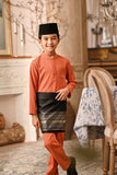 Baju Melayu Kids Luxury Bespoke Fit - Orange