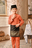 Baju Melayu Kids Luxury Bespoke Fit - Orange