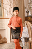 Baju Melayu Kids Luxury Bespoke Fit - Orange