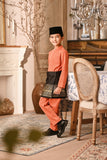 Baju Melayu Kids Luxury Bespoke Fit - Orange