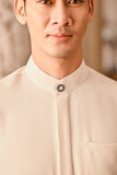 Baju Melayu Luxury Bespoke Fit - Light Cream