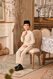 Baju Melayu Kids Luxury Bespoke Fit - Light Cream