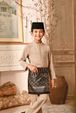 Baju Melayu Kids Luxury Bespoke Fit - Warm Sand