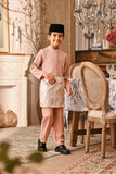 Baju Melayu Kids Luxury Bespoke Fit - Coral Cloud