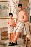 Baju Melayu Kids Luxury Bespoke Fit - Fresh Apricot