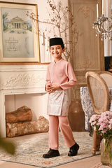 Baju Melayu Kids Majestic Bespoke Fit - Blush Pink