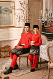 Baju Melayu Kids Majestic Bespoke Fit - Red Chilli