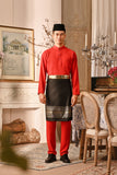 Baju Melayu Majestic Bespoke Fit - Red Chilli
