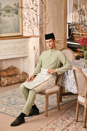 Baju Melayu Majestic Bespoke Fit - Desert Sage