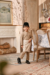 Baju Melayu Kids Majestic Bespoke Fit - Silver Mink