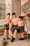 Baju Melayu Kids Luxury Bespoke Fit - Fresh Apricot