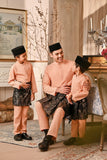 Baju Melayu Kids Luxury Bespoke Fit - Fresh Apricot