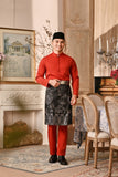 Baju Melayu Luxury Bespoke Fit - Scarlet Red