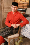 Baju Melayu Luxury Bespoke Fit - Scarlet Red