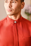 Baju Melayu Luxury Bespoke Fit - Scarlet Red