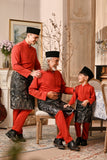 Baju Melayu Luxury Bespoke Fit - Scarlet Red