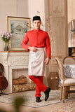 Baju Melayu Luxury Bespoke Fit - Red Chilli