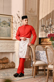 Baju Melayu Luxury Bespoke Fit - Red Chilli