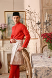 Baju Melayu Luxury Bespoke Fit - Red Chilli