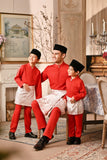 Baju Melayu Luxury Bespoke Fit - Red Chilli