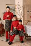 Baju Melayu Majestic Bespoke Fit - Rumba Red