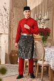 Baju Melayu Majestic Bespoke Fit - Rumba Red