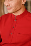 Baju Melayu Majestic Bespoke Fit - Rumba Red