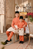 Baju Melayu Kids Luxury Bespoke Fit - Orange