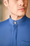 Baju Melayu Luxury Bespoke Fit - Deep Water Blue