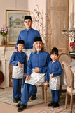 Baju Melayu Kids Luxury Bespoke Fit - Deep Water Blue