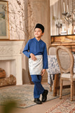 Baju Melayu Kids Luxury Bespoke Fit - Deep Water Blue